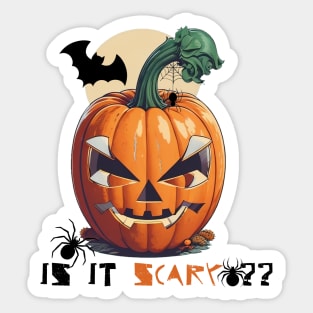 HALLOWEEN PUMPKIN HEAD , is it scary ? Sticker